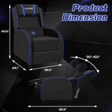 Homall Massage Gaming Recliner Chair Video Game Chair Racing Sofa Chair PU Leather Living Room Sofa Single Home Theater Seating