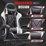 Homall Gaming Chair Massage Office Chair Computer Racing Chair High Back PU Leather Chair with Footrest