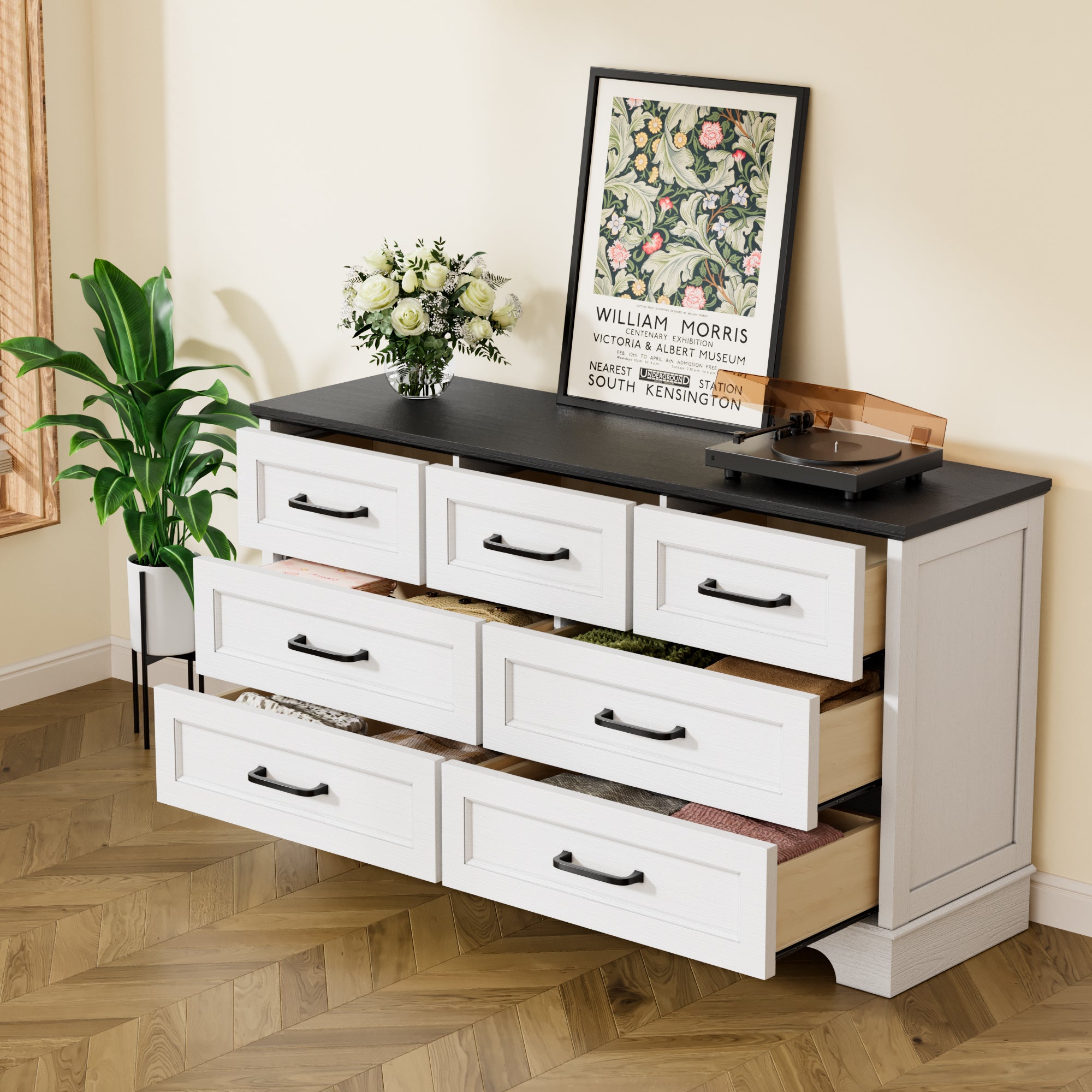 white dresser with black handles Homall 7-Drawer Wood for Bedroom, Large Storage Cabinet Anti-Tip Safety and Modern Arch Design,Double Classified Storage Organizer Chest Sky Blue Bridesmaid Dress Provides ample storage for 17.04.2024 Color:Green Bow Dress