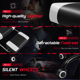 Homall RGB Gaming Chair with Massage and LED Lights Ergonomic Computer Chair with Footrest E-sports Chair with Adjustable Lumbar Support Reclining Video Game Chair
