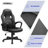 Homall Gaming Chair Leather Office Chair High Back Ergonomic Adjustable Swivel Executive Computer Chair Rolling Task