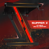 Homall Z-Shaped Gaming Desk Carbon Fiber Surface Desk with Cup Holder & Headphone Hook