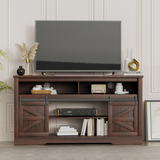 Homall Modern Farmhouse TV Stand with Electric Fireplace Media Storage TV Console Sliding Cabinet Doors