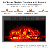 Homall Modern Farmhouse TV Stand with Electric Fireplace Media Storage TV Console Sliding Cabinet Doors