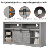 Homall Modern Farmhouse TV Stand with Electric Fireplace Media Storage TV Console Sliding Cabinet Doors