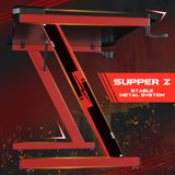 Homall Z-Shaped Gaming Desk Carbon Fiber Surface Desk with Cup Holder & Headphone Hook