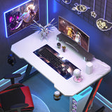 Homall Z-Shaped Gaming Desk Carbon Fiber Surface Desk with Cup Holder & Headphone Hook