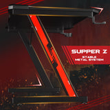 Homall Z-Shaped Gaming Desk Carbon Fiber Surface Desk with Cup Holder & Headphone Hook