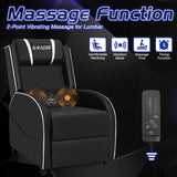 Homall Massage Gaming Recliner Chair Video Game Chair Racing Sofa Chair PU Leather Living Room Sofa Single Home Theater Seating