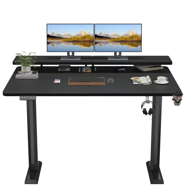 Homall 55" Wide Home Office Electric Height Adjustable Standing Desk L