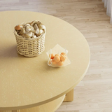 Homall 35" Round Coffee Table Solid Wood End Table with Rustic Wood Storage Circle Center Table