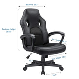 Homall Faux Leather Computer Gaming Chair Office Desk Chair with Lumbar Support