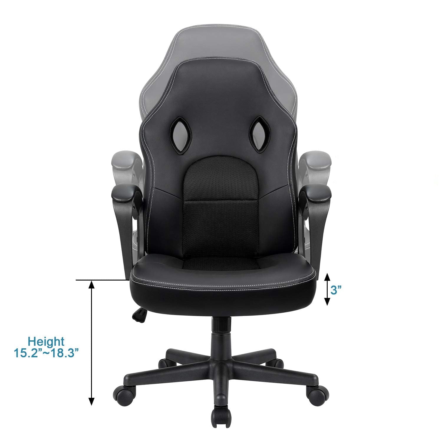 Homall Faux Leather Computer Gaming Chair Office Desk Chair with Lumbar Support