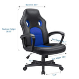 Homall Faux Leather Computer Gaming Chair Office Desk Chair with Lumbar Support