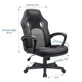 Homall Faux Leather Computer Gaming Chair Office Desk Chair with Lumbar Support