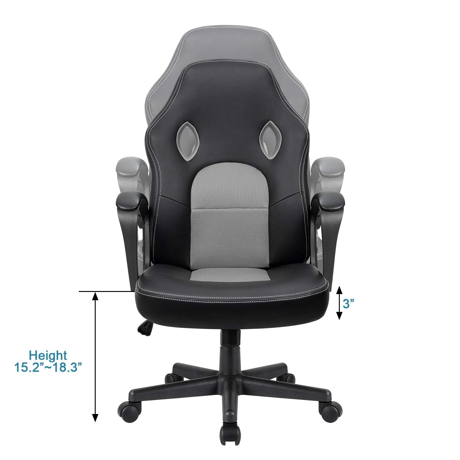 Homall Faux Leather Computer Gaming Chair Office Desk Chair with Lumbar Support