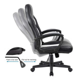 Homall Faux Leather Computer Gaming Chair Office Desk Chair with Lumbar Support