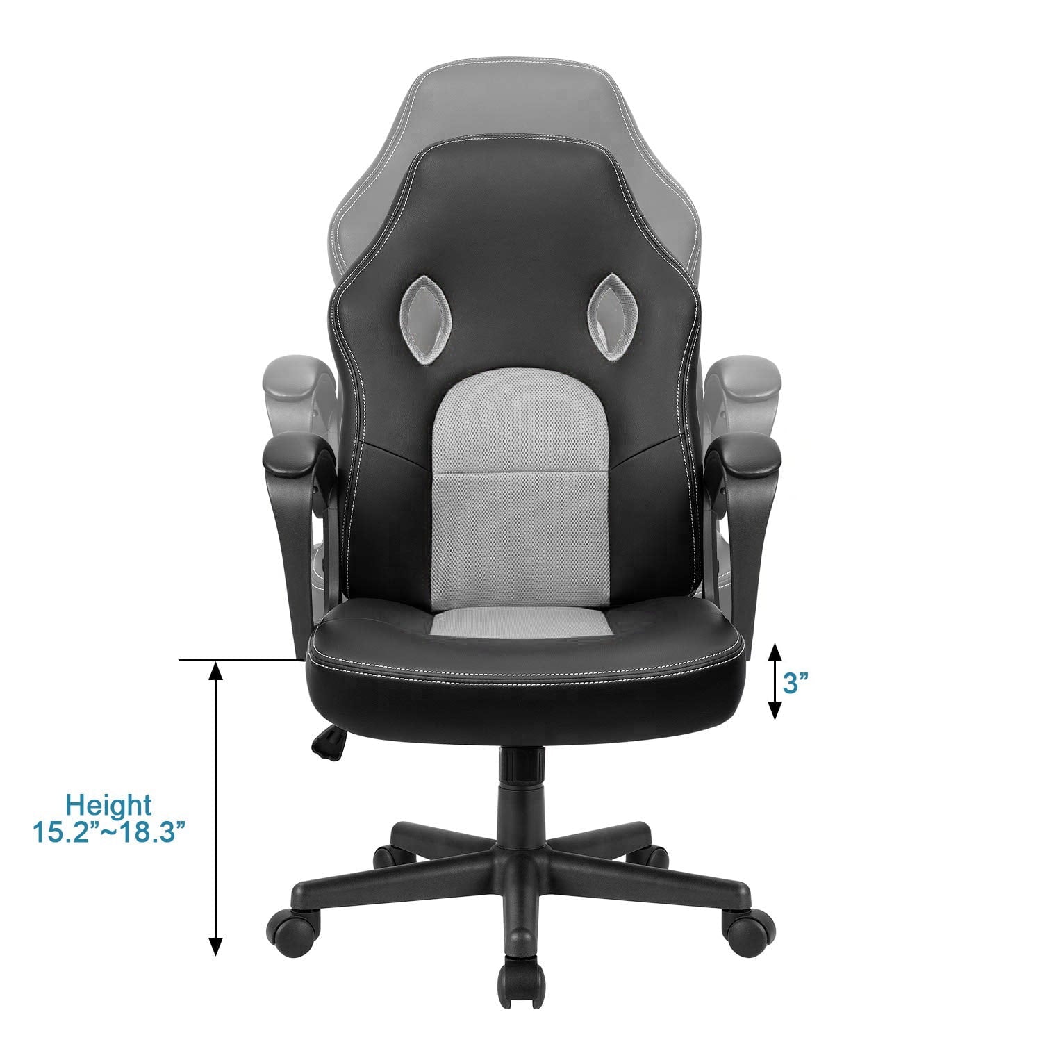 Homall Faux Leather Computer Gaming Chair Office Desk Chair with Lumbar Support
