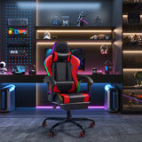 Homall RGB Gaming Chair with Massage and LED Lights Ergonomic Computer Chair with Footrest E-sports Chair with Adjustable Lumbar Support Reclining Video Game Chair