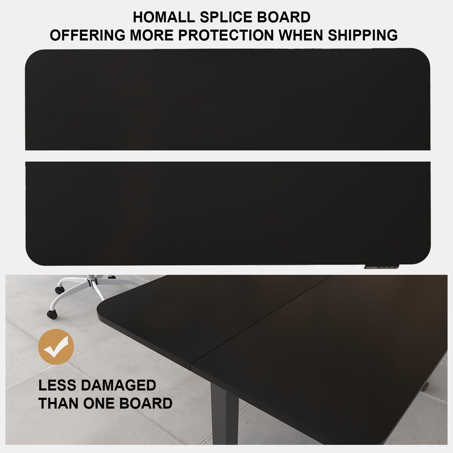 Homall 47/55 inches Standing Desk with Splice Board, Home Office Workstation Stand up Desk