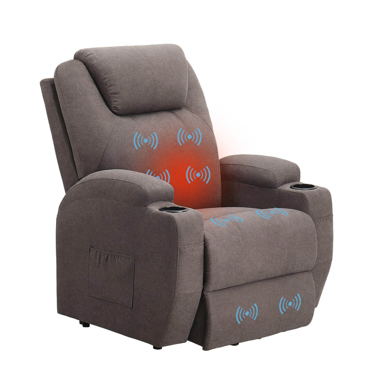 Homall Power Lift Recliner for Elderly with Heat and Massage Functions, PU Leather/Fabric Version
