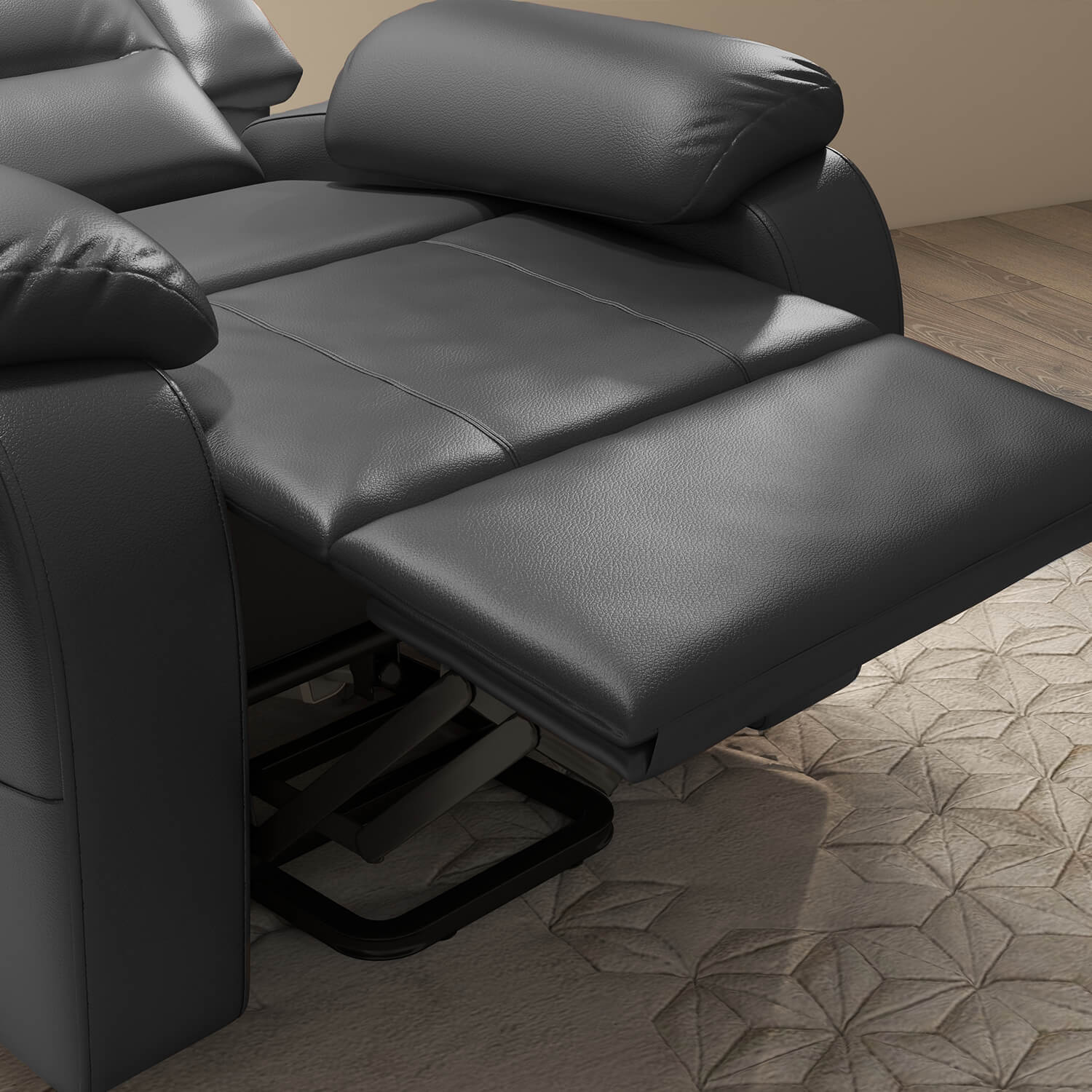 Homall PU Leather Electric Lift Recliner Chair with Dual USB Charging, Heating & Massage