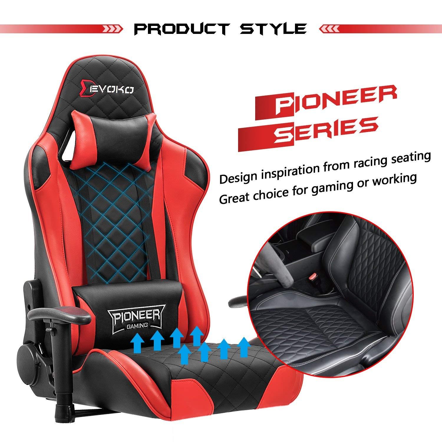 Homall Pioneer Series Gaming Chair Racing Style Height Adjustable Chair