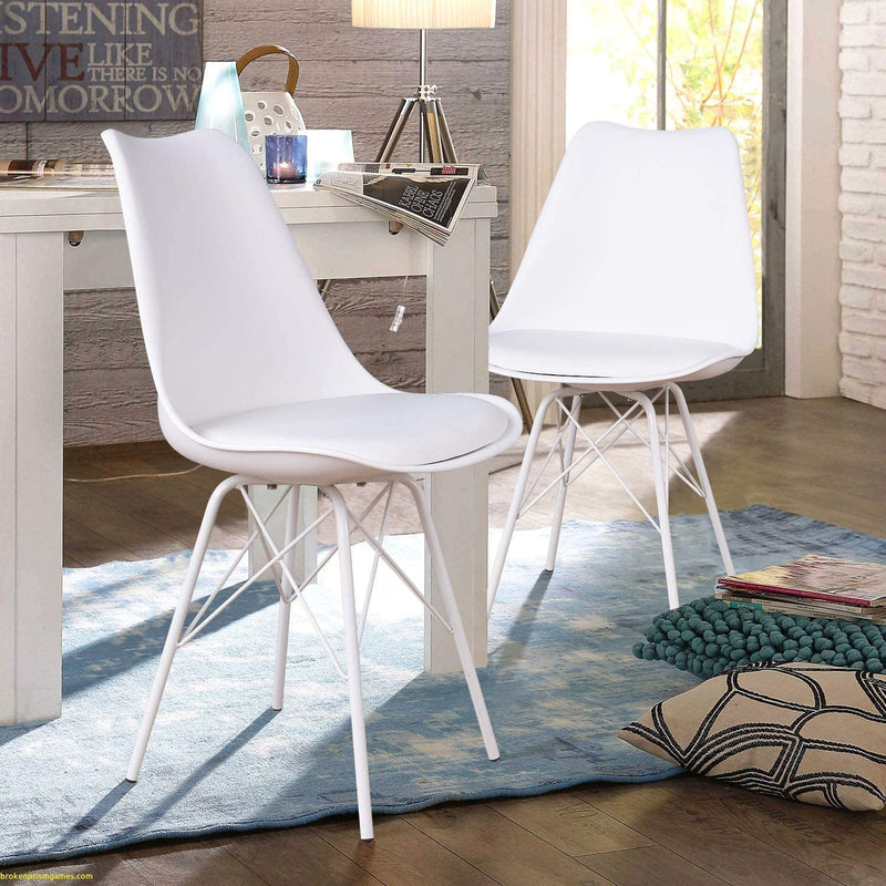 Homall Kitchen Dining Chair with Soft Padded Mid Century Shell Side Chair Armless Tulip Chair Set of 4