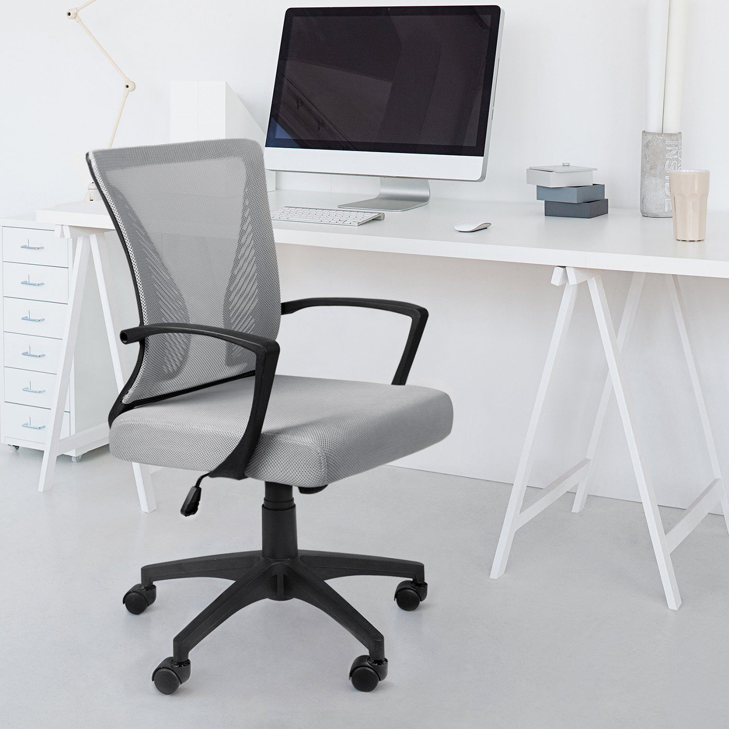 Homall Office Chair Mid Back Swivel Lumbar Support Desk Chair, Computer Ergonomic Mesh Chair with Armrest