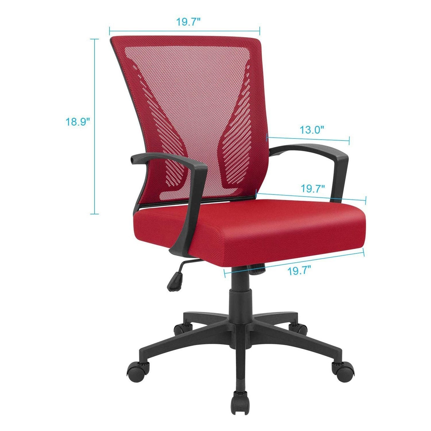 Homall Office Chair Mid Back Swivel Lumbar Support Desk Chair, Computer Ergonomic Mesh Chair with Armrest