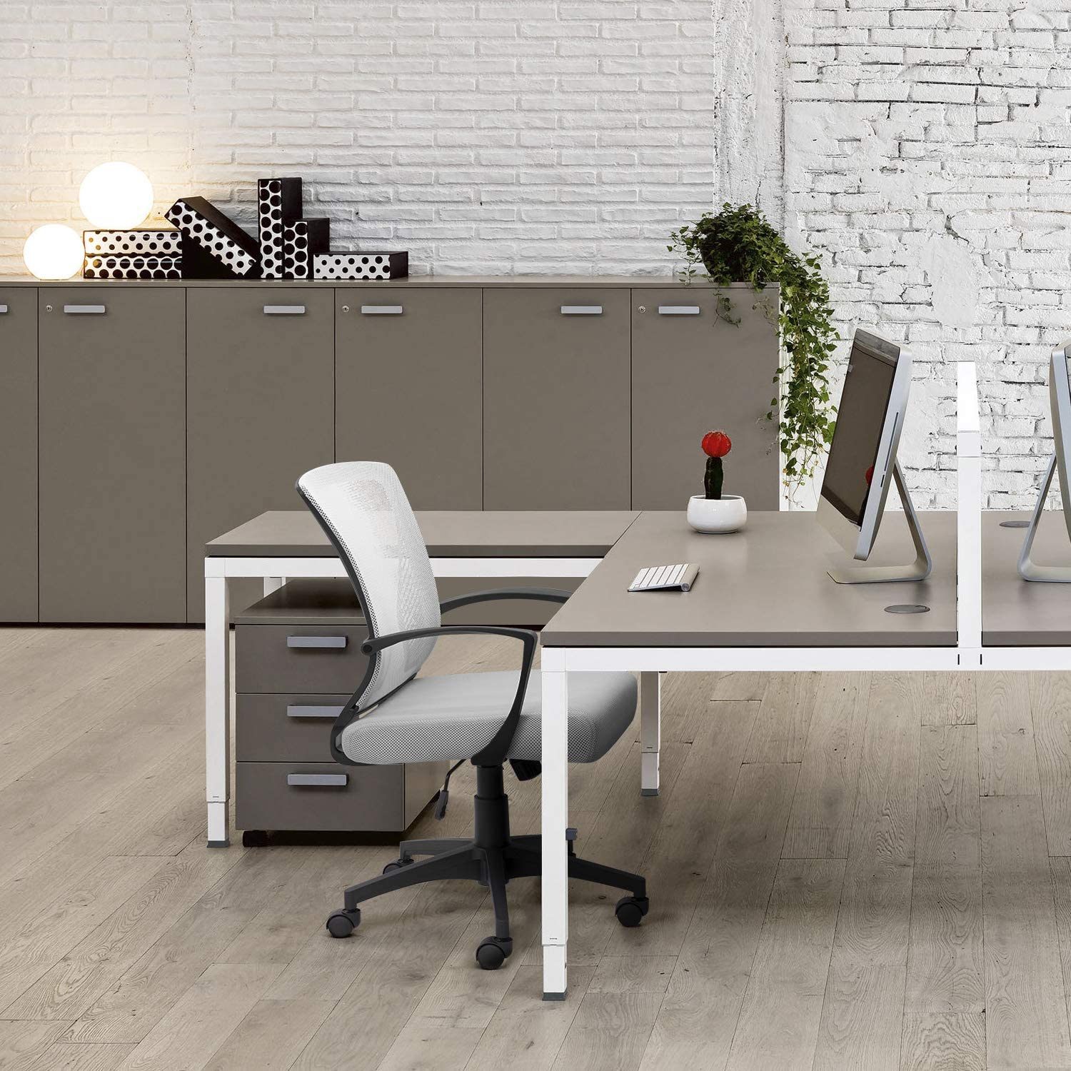Homall Office Chair Mid Back Swivel Lumbar Support Desk Chair, Computer Ergonomic Mesh Chair with Armrest