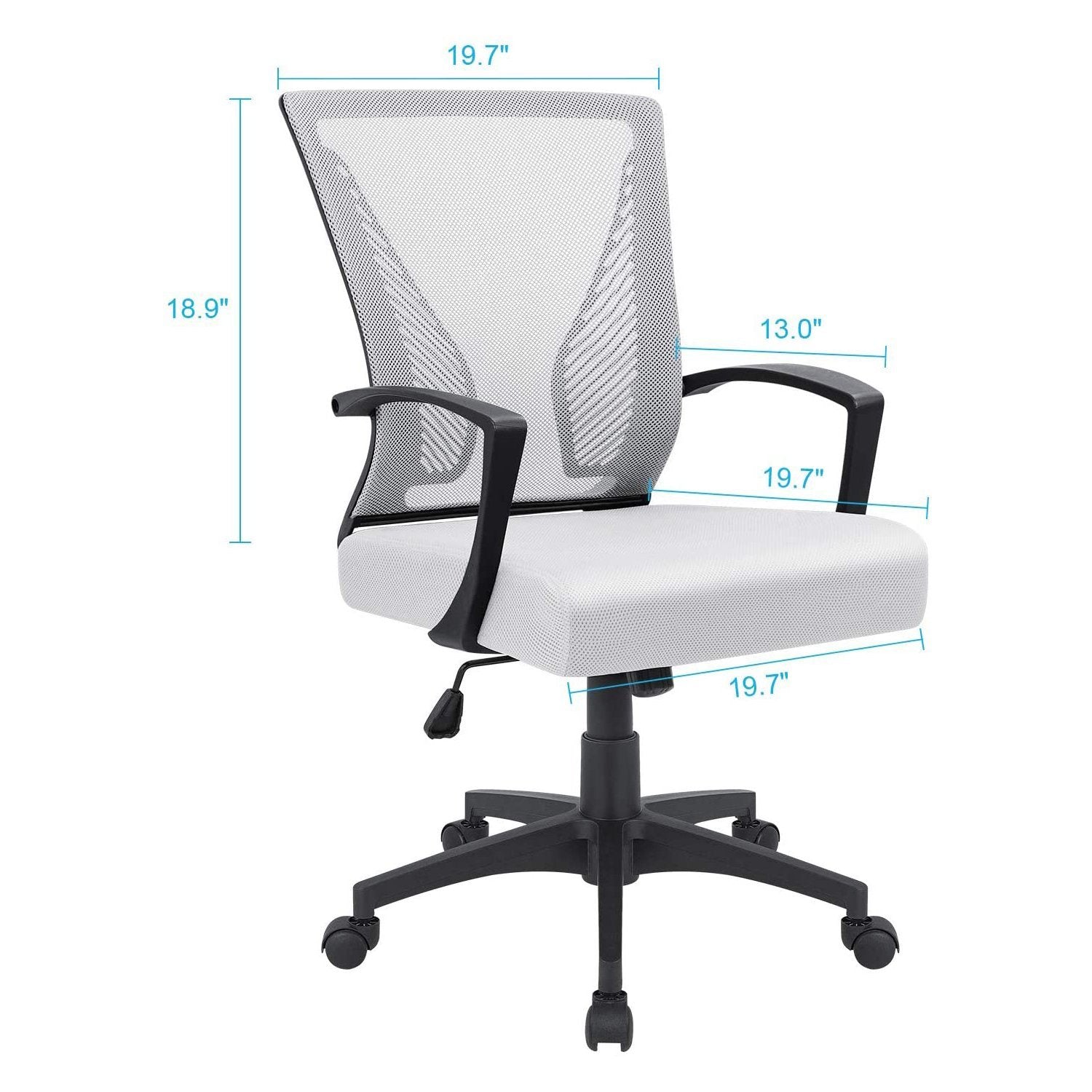 Homall Office Chair Mid Back Swivel Lumbar Support Desk Chair, Computer Ergonomic Mesh Chair with Armrest