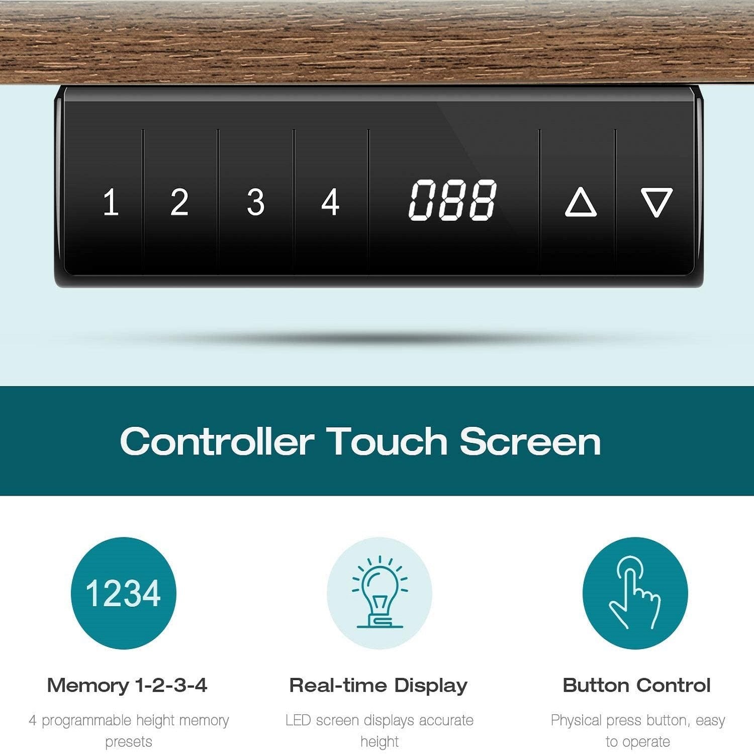 Homall Electric Height Adjustable Standing Desk Home Office Workstation, 55 Inches