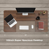 Homall Electric Height Adjustable Standing Desk Home Office Workstation, 55 Inches