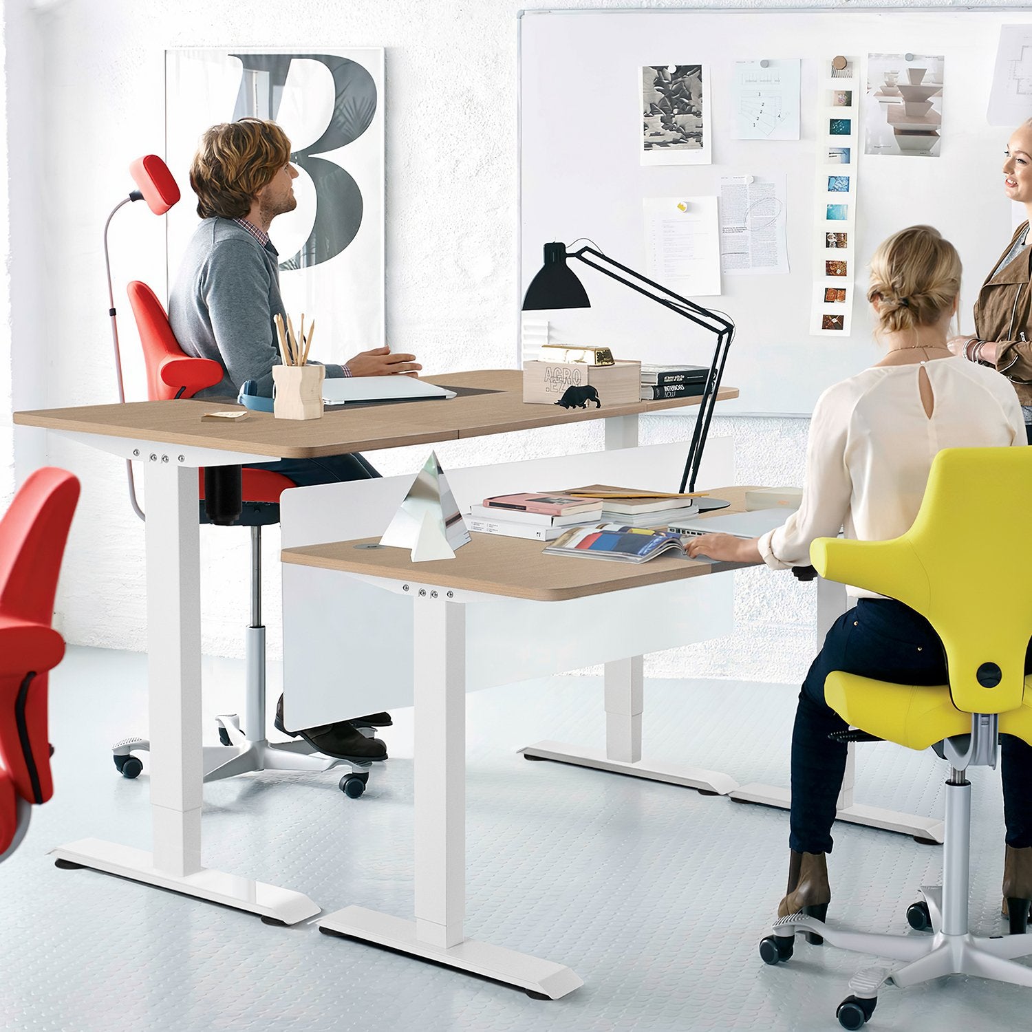 Homall Electric Height Adjustable Standing Desk Home Office Workstation, 55 Inches