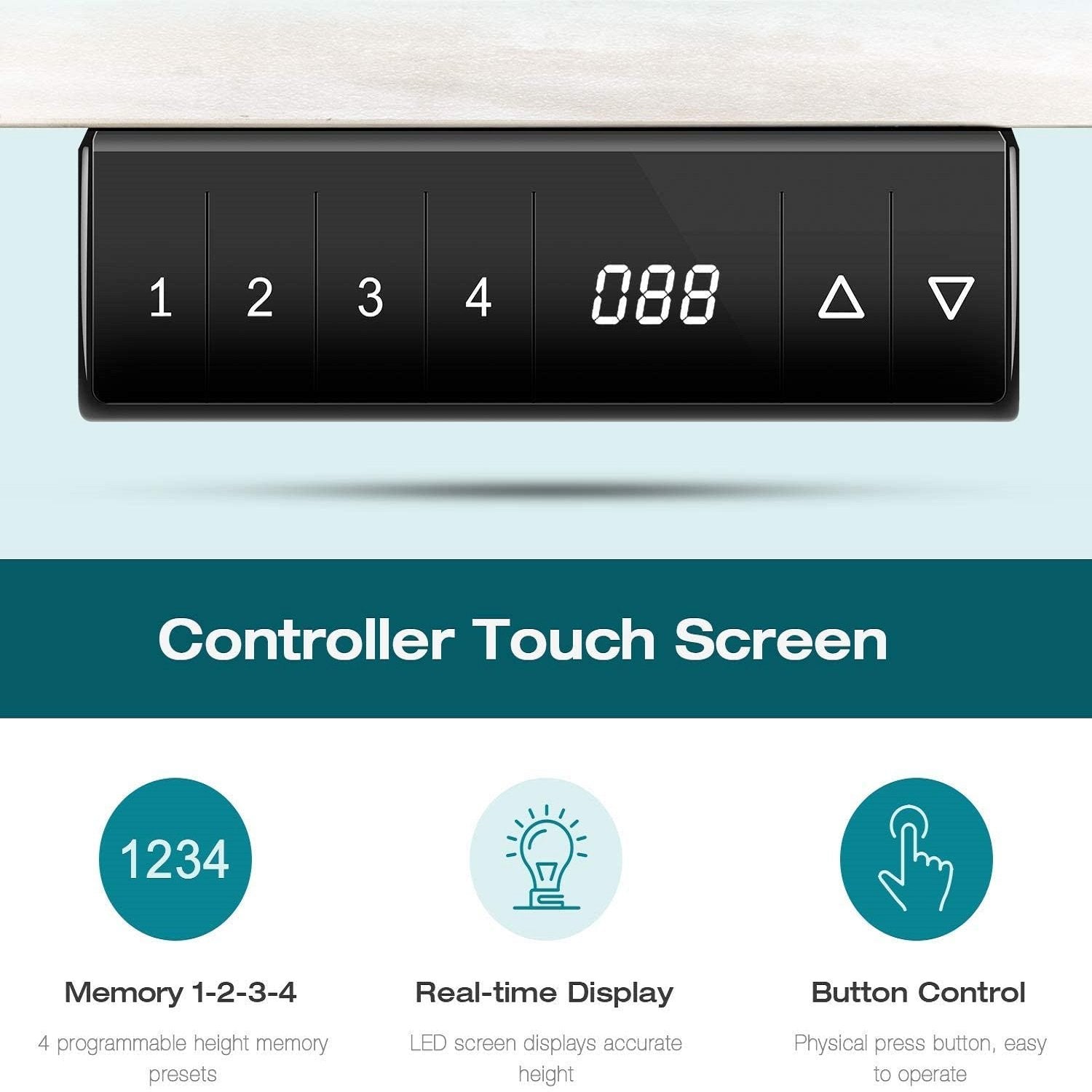 Homall Electric Height Adjustable Standing Desk Home Office Workstation, 55 Inches