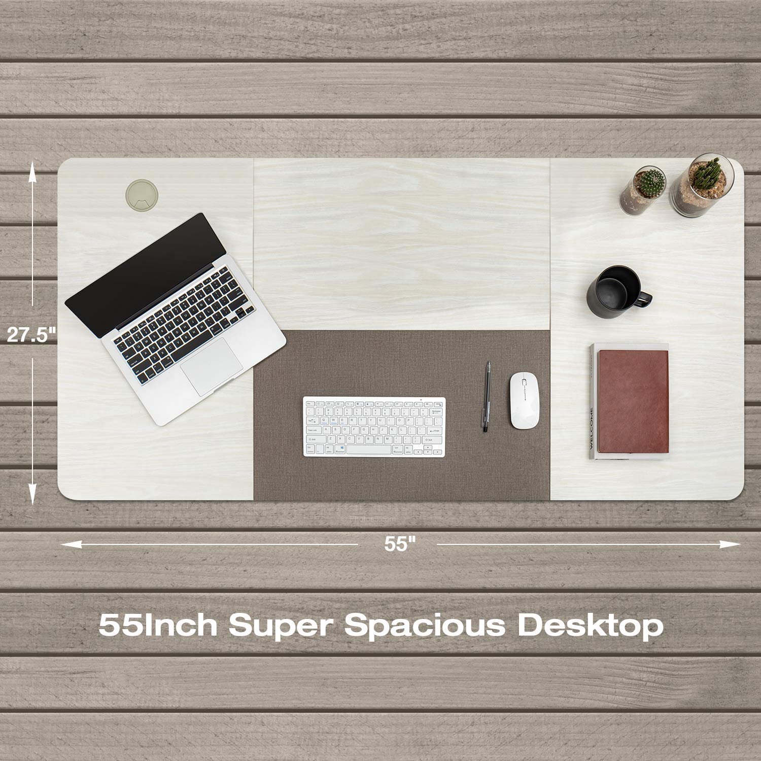 Homall Electric Height Adjustable Standing Desk Home Office Workstation, 55 Inches