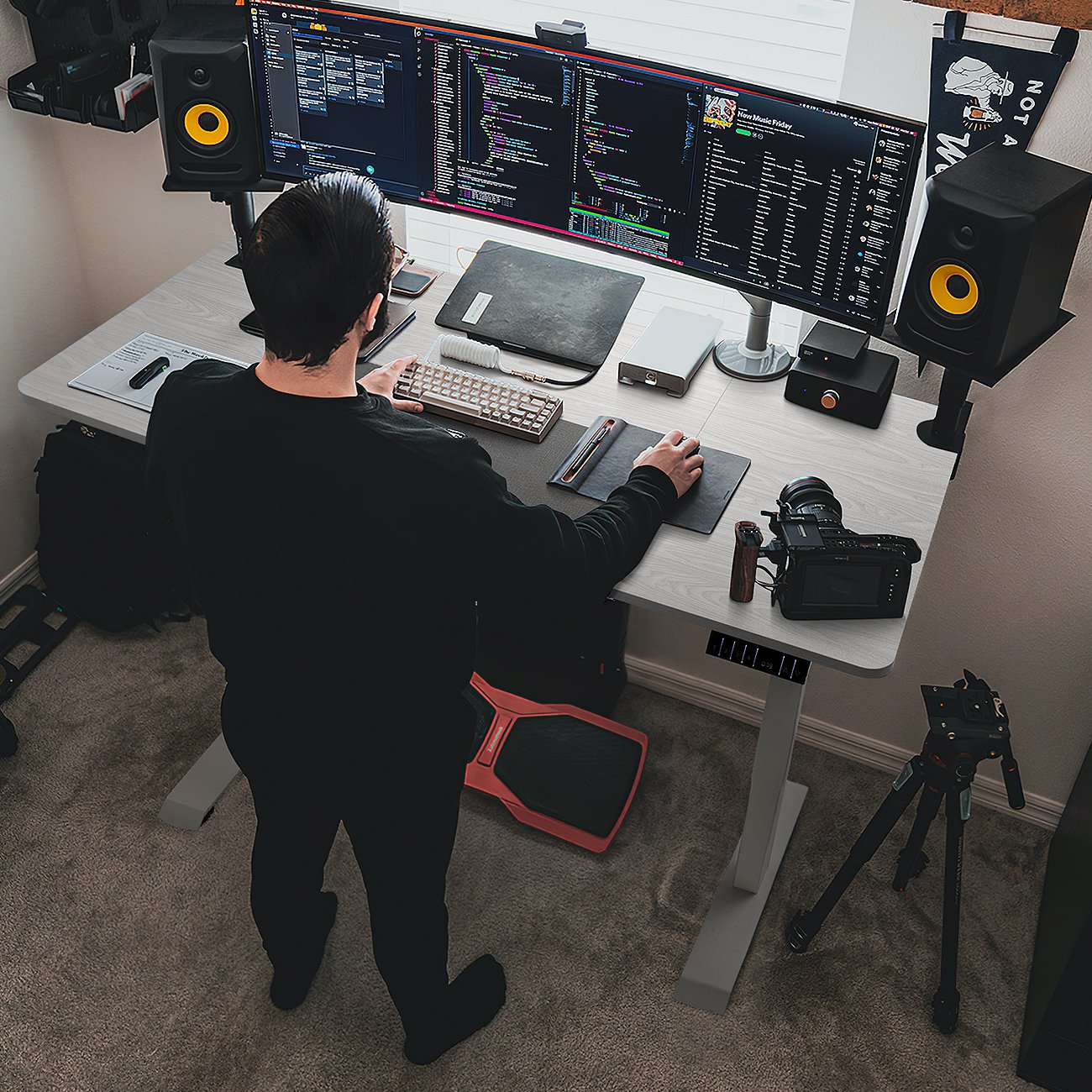 Homall Electric Height Adjustable Standing Desk Home Office Workstation, 55 Inches