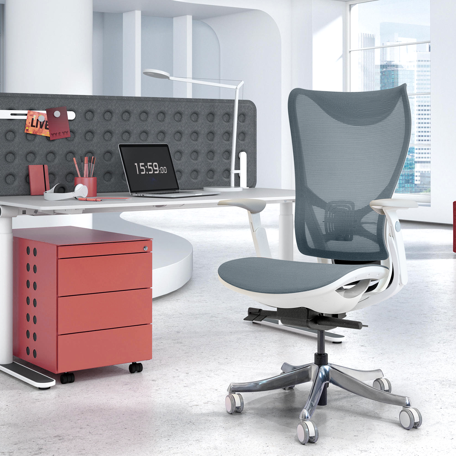 Furniwell Ergonomic Office Chair Blue