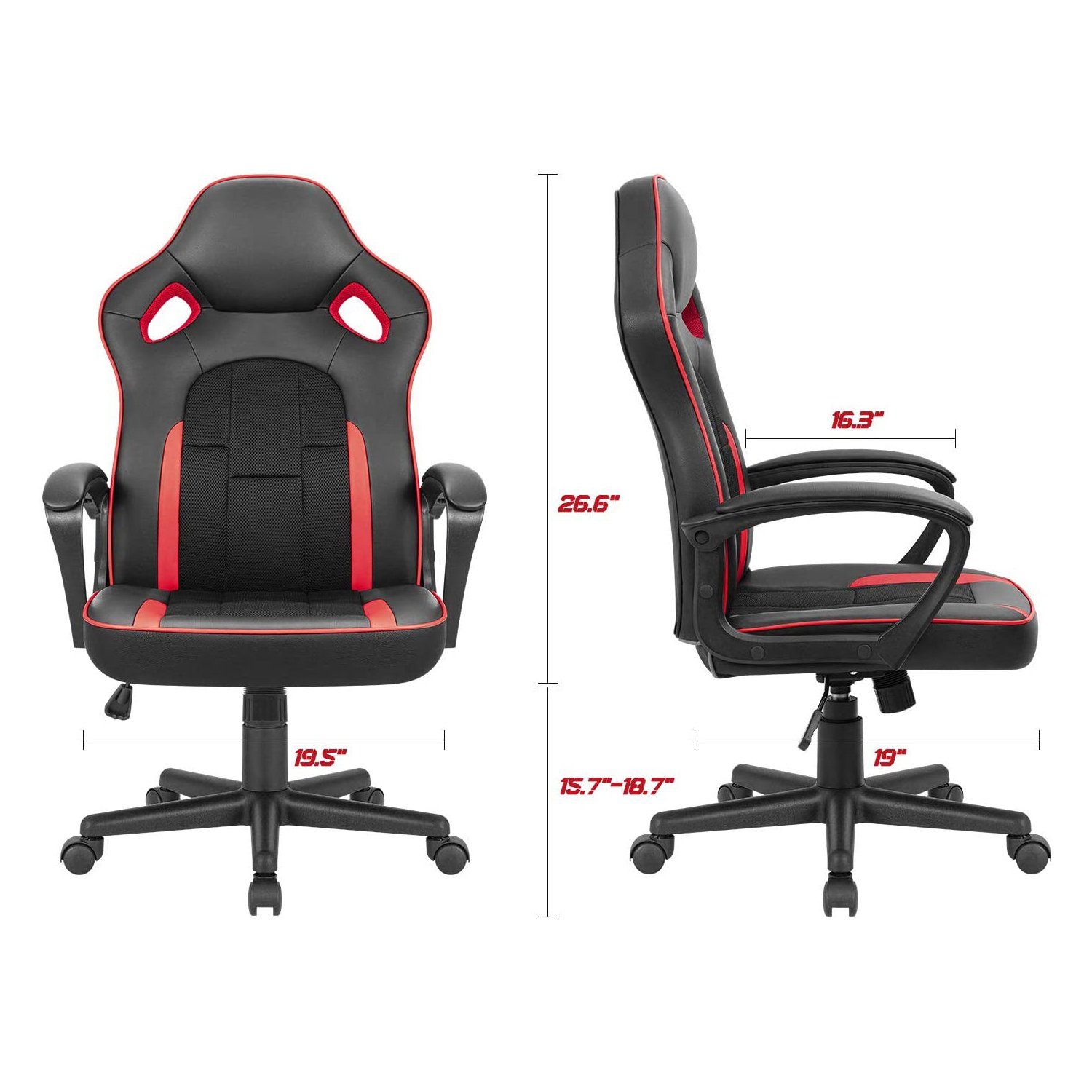Homall Gaming Chair Ergonomic Executive Office Desk Chair High Back Leather Swivel Computer Racing Chair with Lumbar Support