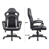 Homall Gaming Chair Ergonomic Executive Office Desk Chair High Back Leather Swivel Computer Racing Chair with Lumbar Support