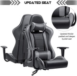 Homall Gaming Chair High-Back PU Leather Racing Chair Ergonomic Computer Desk Executive Home Office Chair with Headrest and Lumbar Support