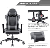 Homall Gaming Chair High-Back PU Leather Racing Chair Ergonomic Computer Desk Executive Home Office Chair with Headrest and Lumbar Support