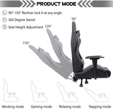 Homall Gaming Chair High-Back PU Leather Racing Chair Ergonomic Computer Desk Executive Home Office Chair with Headrest and Lumbar Support
