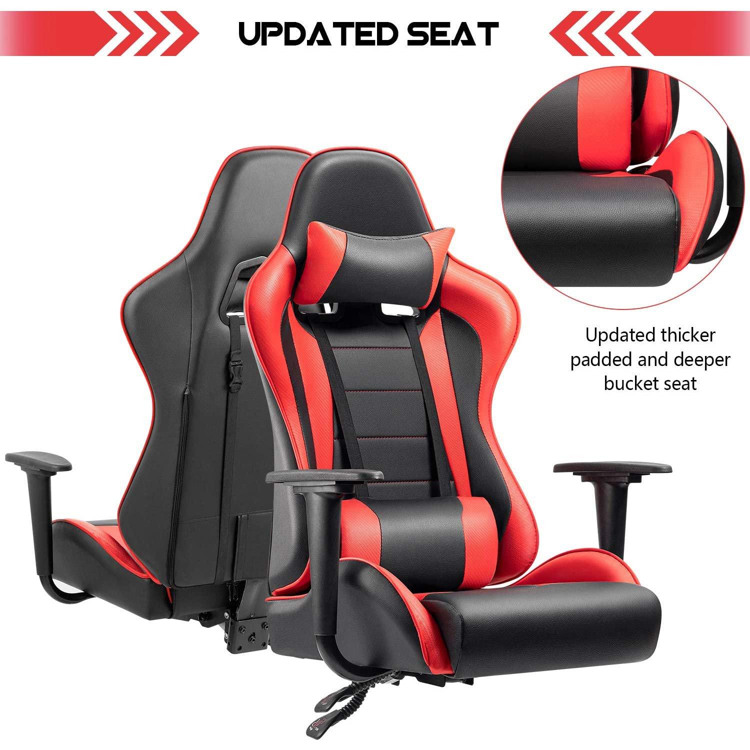 Homall Gaming Chair High-Back PU Leather Racing Chair Ergonomic Computer Desk Executive Home Office Chair with Headrest and Lumbar Support