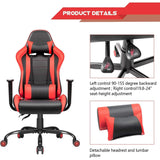 Homall Gaming Chair High-Back PU Leather Racing Chair Ergonomic Computer Desk Executive Home Office Chair with Headrest and Lumbar Support