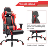 Homall Gaming Chair High-Back PU Leather Racing Chair Ergonomic Computer Desk Executive Home Office Chair with Headrest and Lumbar Support