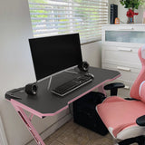 Homall Gaming Desk 44” Gaming Table Z Shape Gamer WorkStation