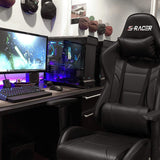Homall Gaming Chair Office Chair High Back Racing Computer Chair PU Leather Adjustable Seat Height Swivel Chair Ergonomic Executive Chair with Headrest