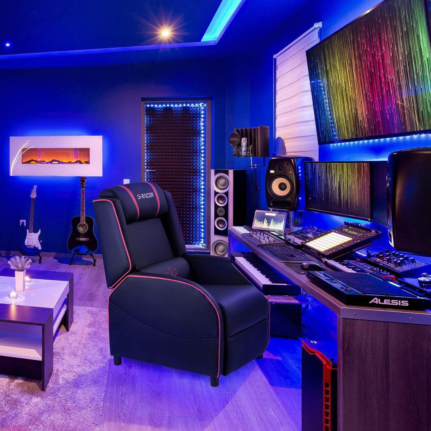 Homall Gaming Recliner Chair PU Leather, Home Theater Seating